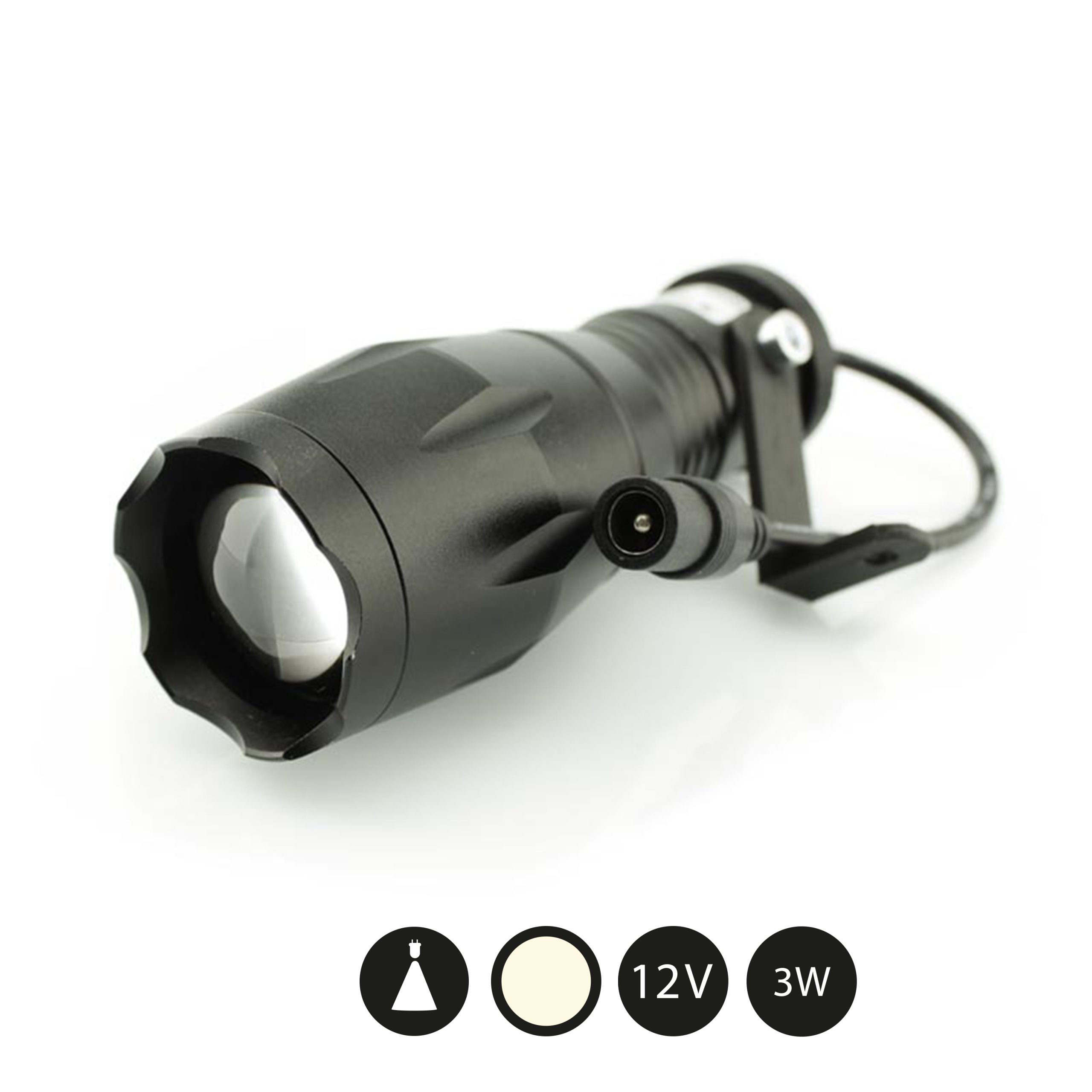 Cañón de luz haz regulable 3W 12V Cálido